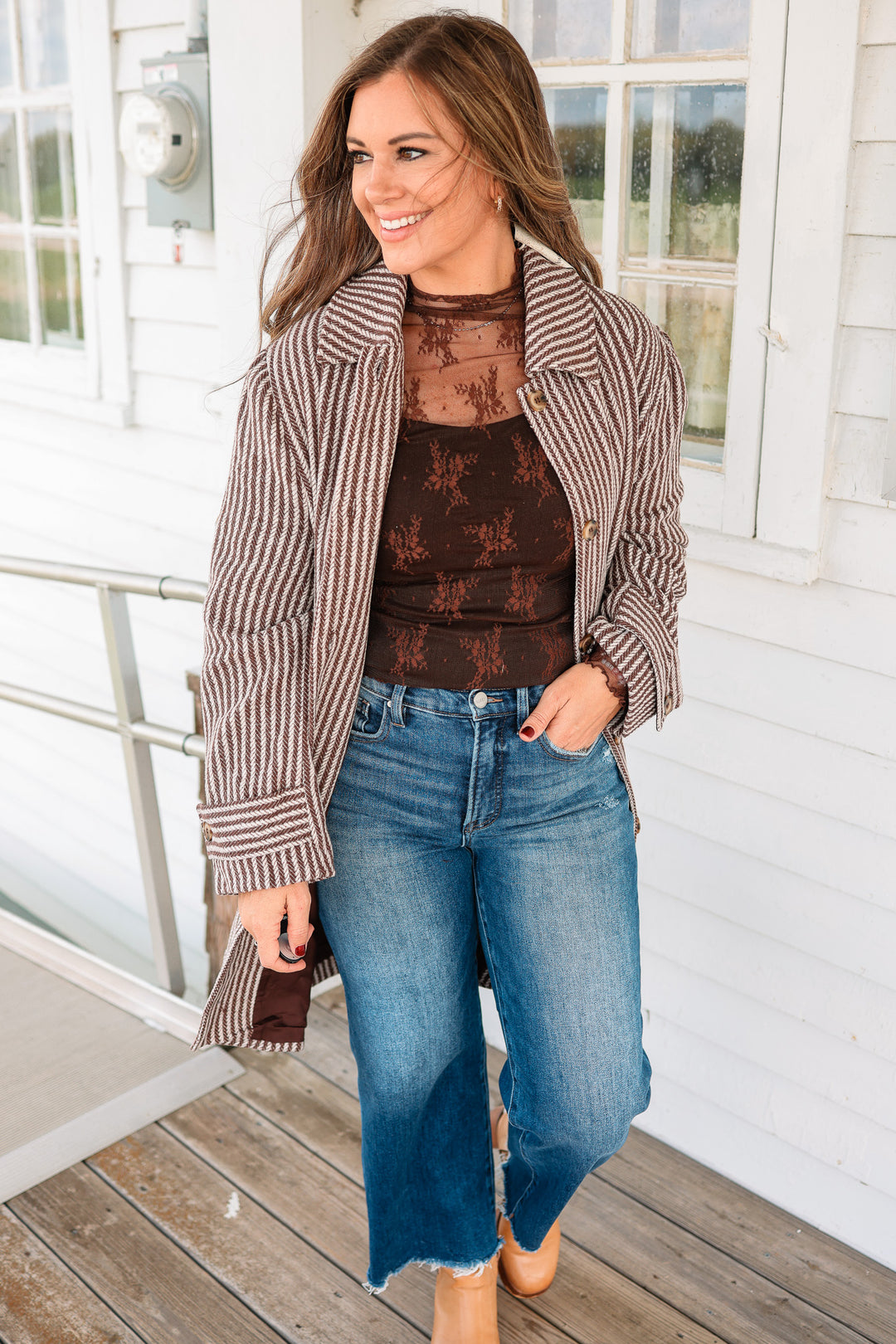 Frankie Collared Button Down Coat