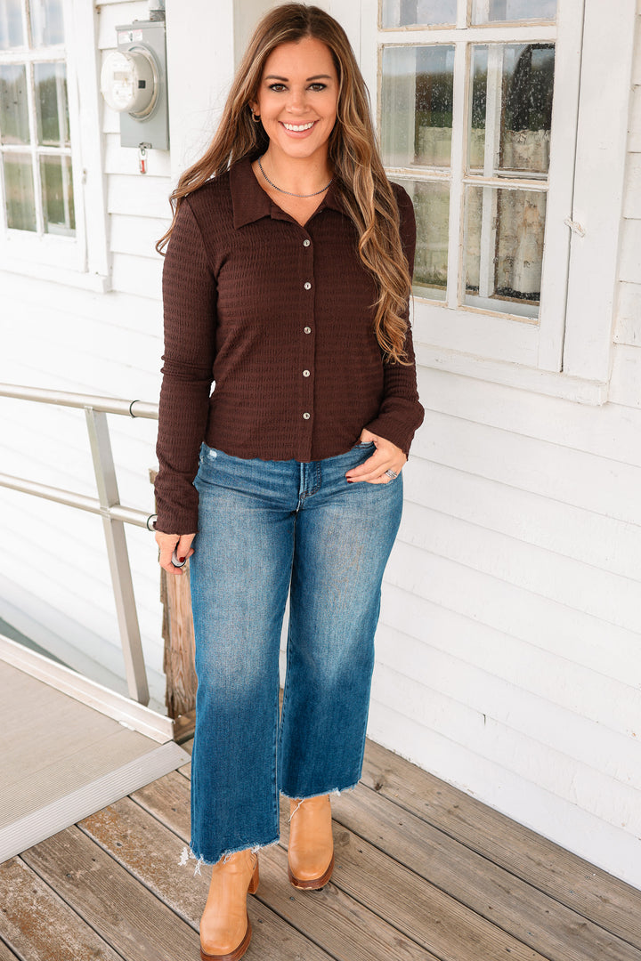 Sawyer Texture Knit Button Down Shirt