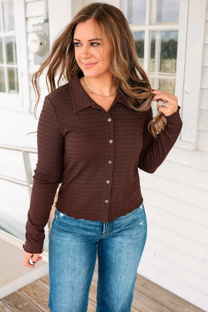 Sawyer Texture Knit Button Down Shirt