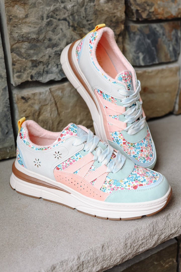Laurel Sneakers - Blue Floral