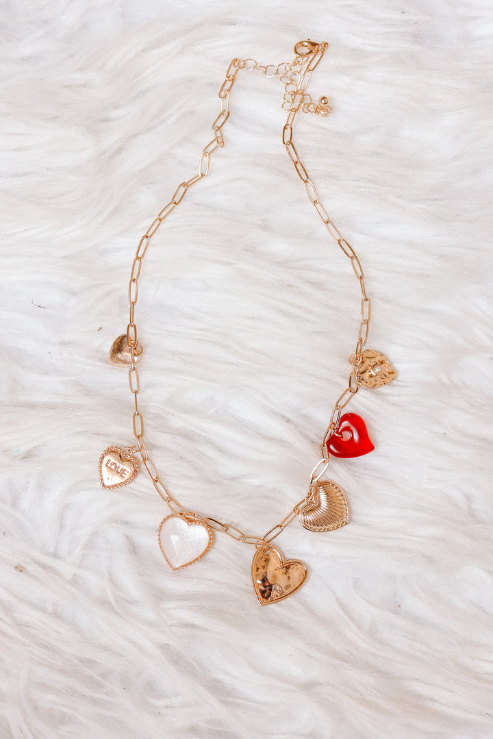 Hearts Love Charm Necklace