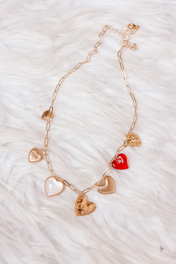 Hearts Love Charm Necklace