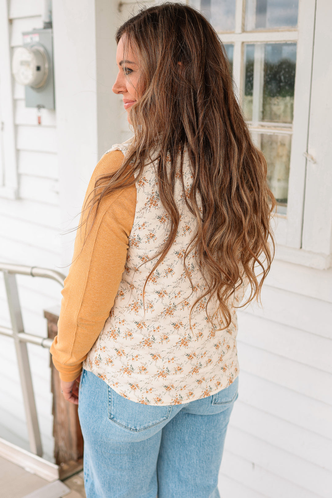 Freesia Floral Printed Puffer Vest