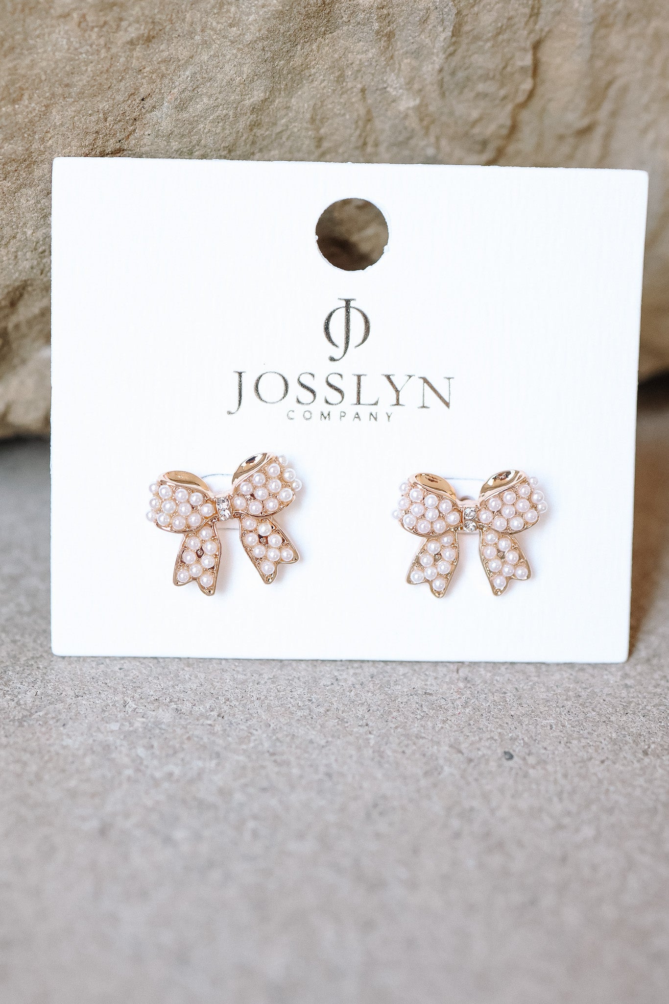 Mini Pearl Bow Ribbon Gold Earrings – Aiden & Oak