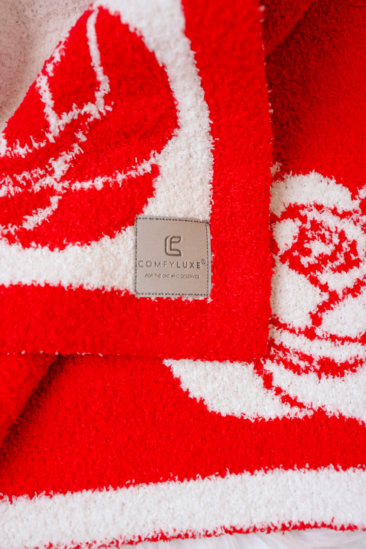 Red Roses Comfy Luxe Blanket