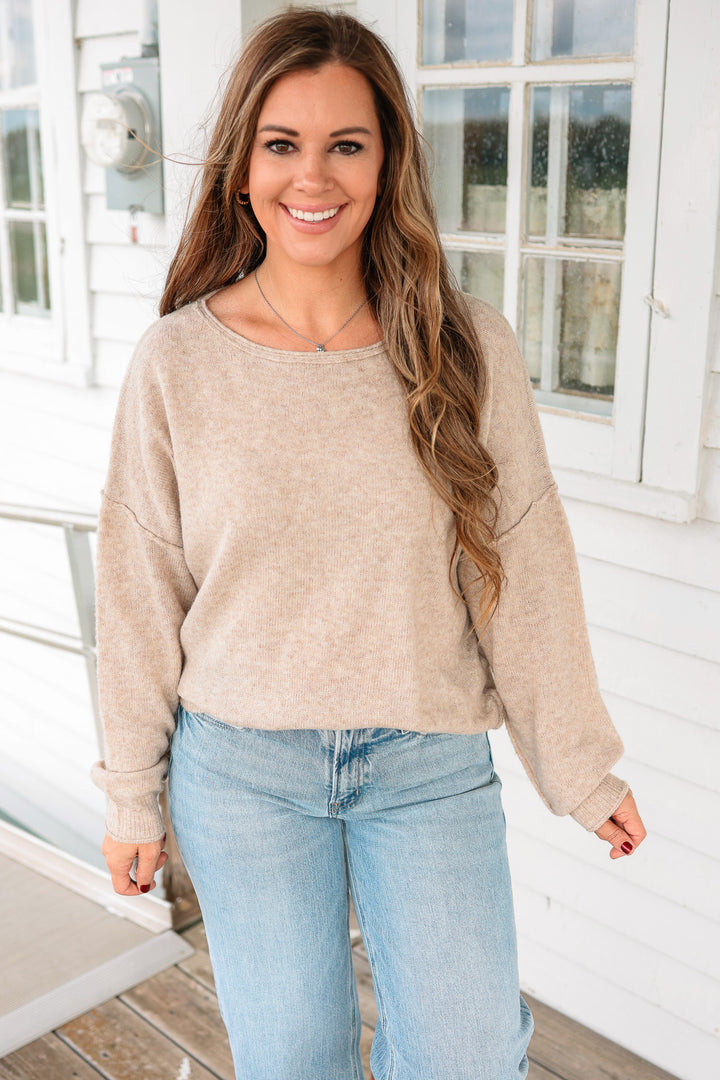 Jenna Cashmere Touch Sweater - Oatmeal