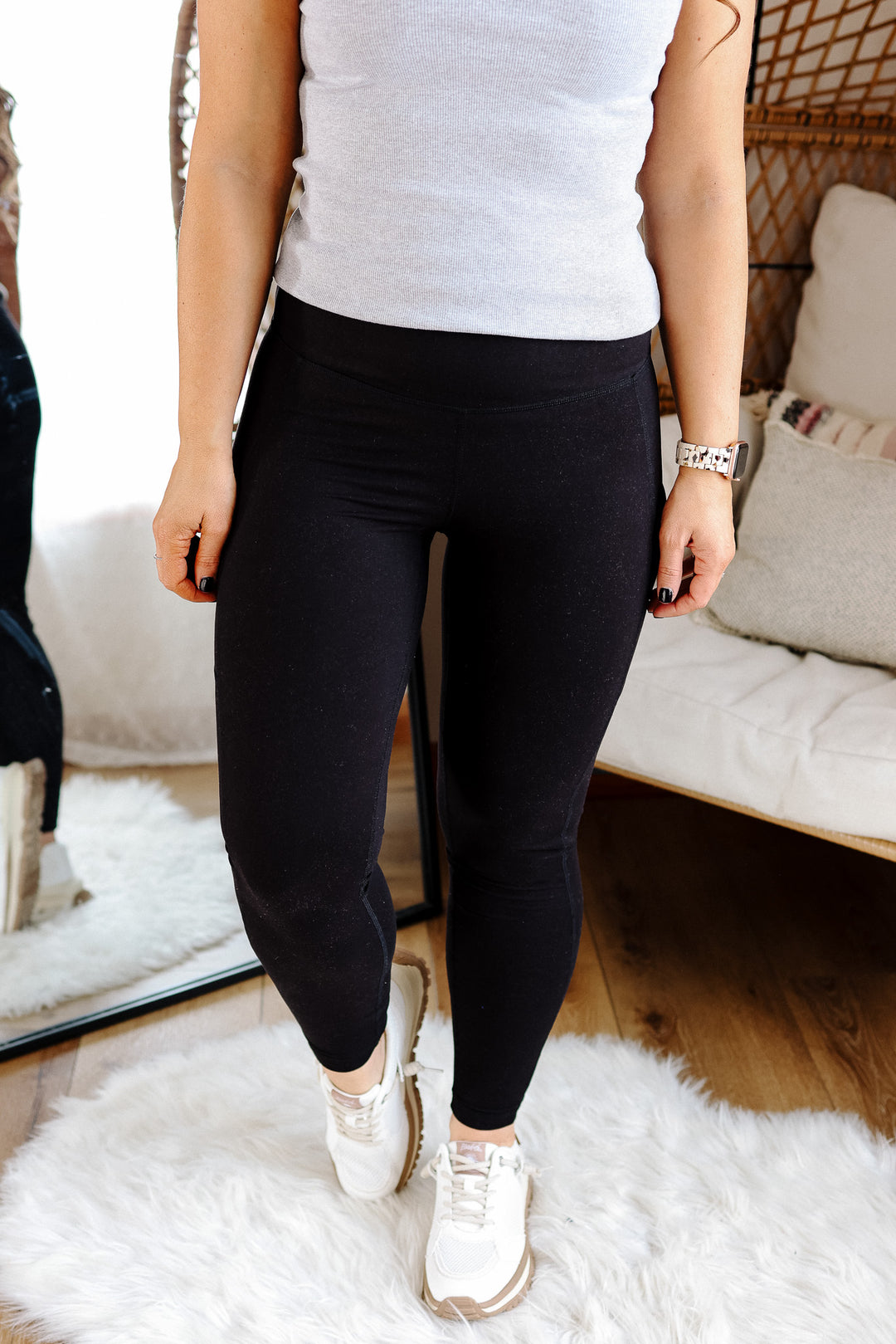 Butter Basic Leggings With Pockets - Black