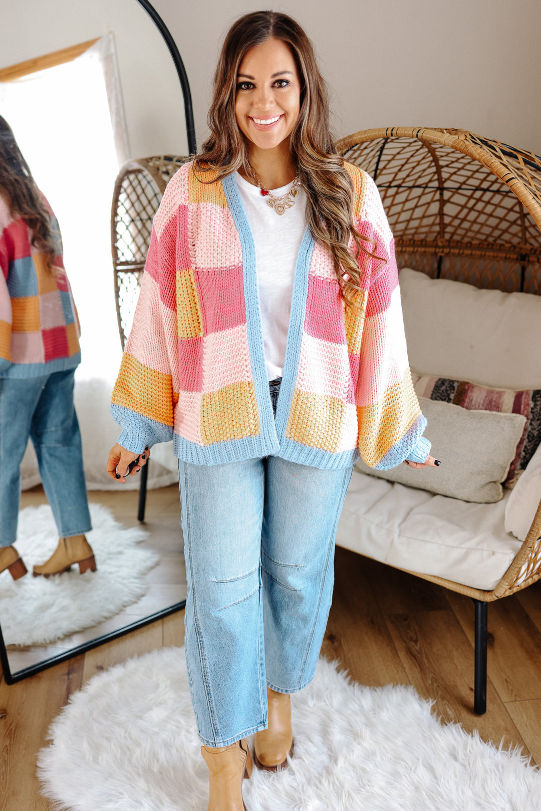 Eliana Colorblock Quilted Cardigan