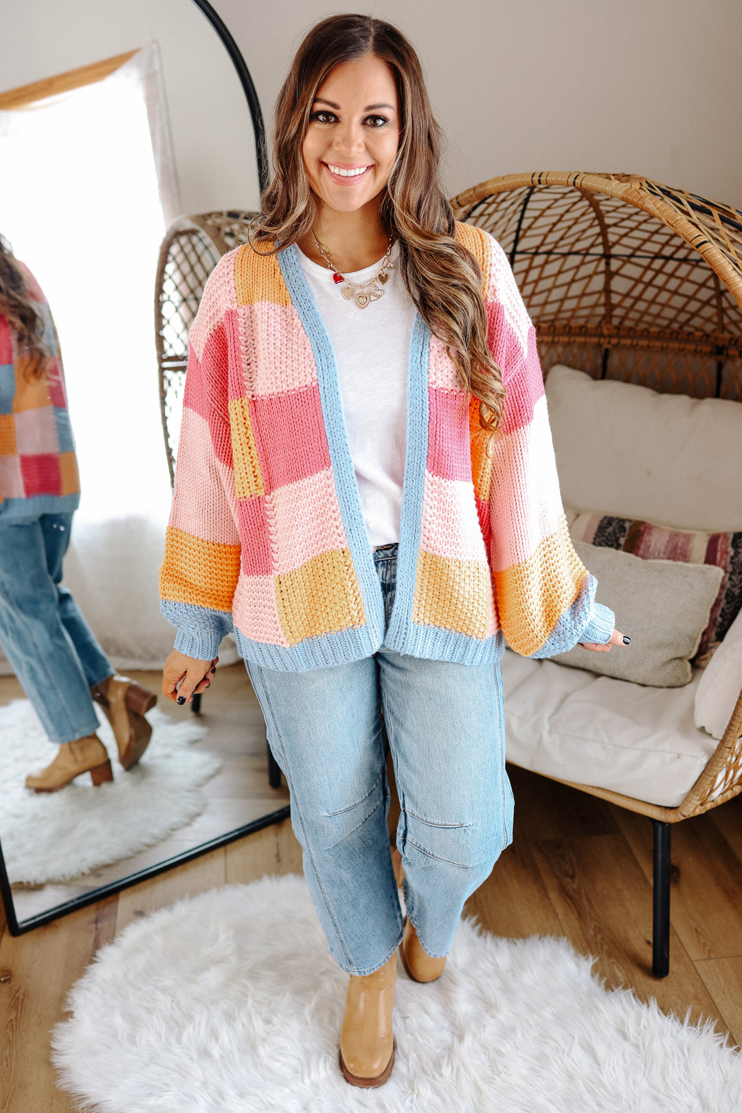 Eliana Colorblock Quilted Cardigan