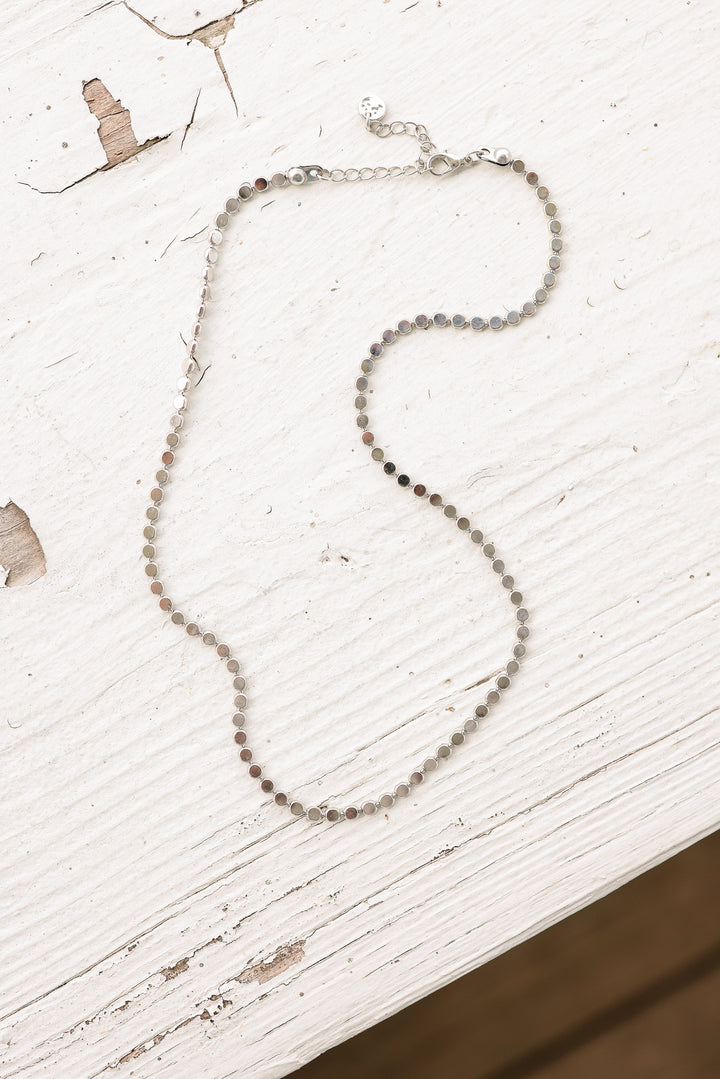Dakota Disc Chain Necklace - Silver