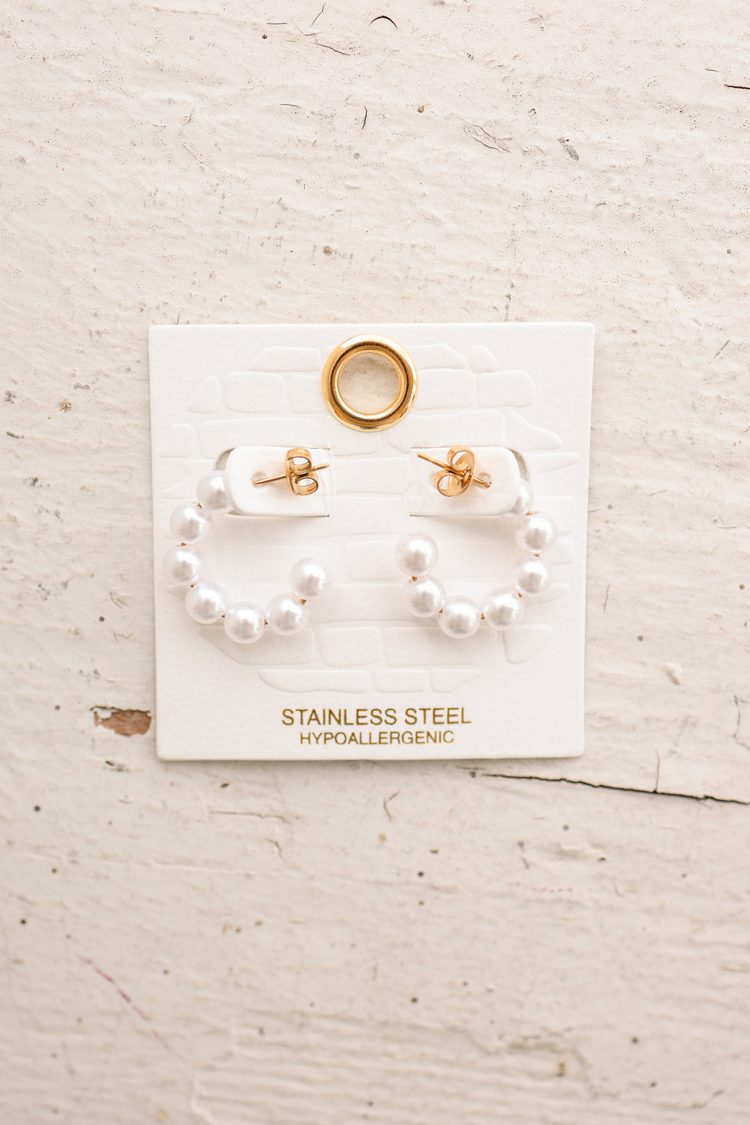 Mini Pearl Hoop Earrings