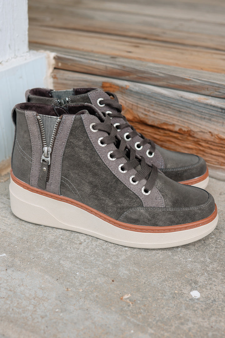 Camden 2 Wedge Sneaker Bootie - Charcoal