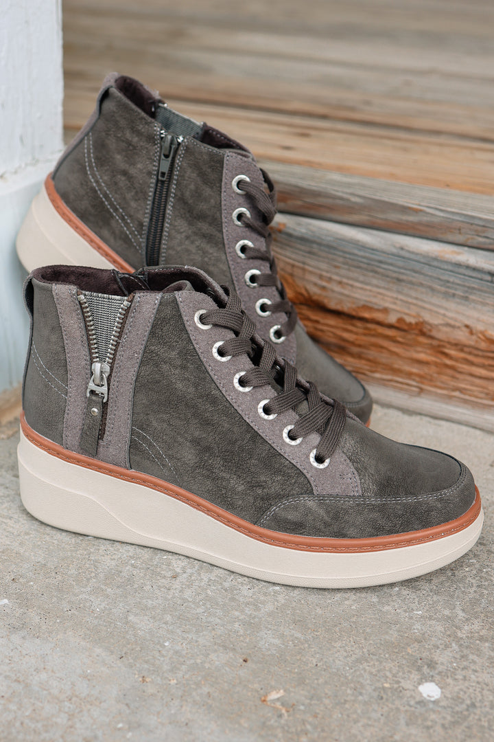 Camden 2 Wedge Sneaker Bootie - Charcoal