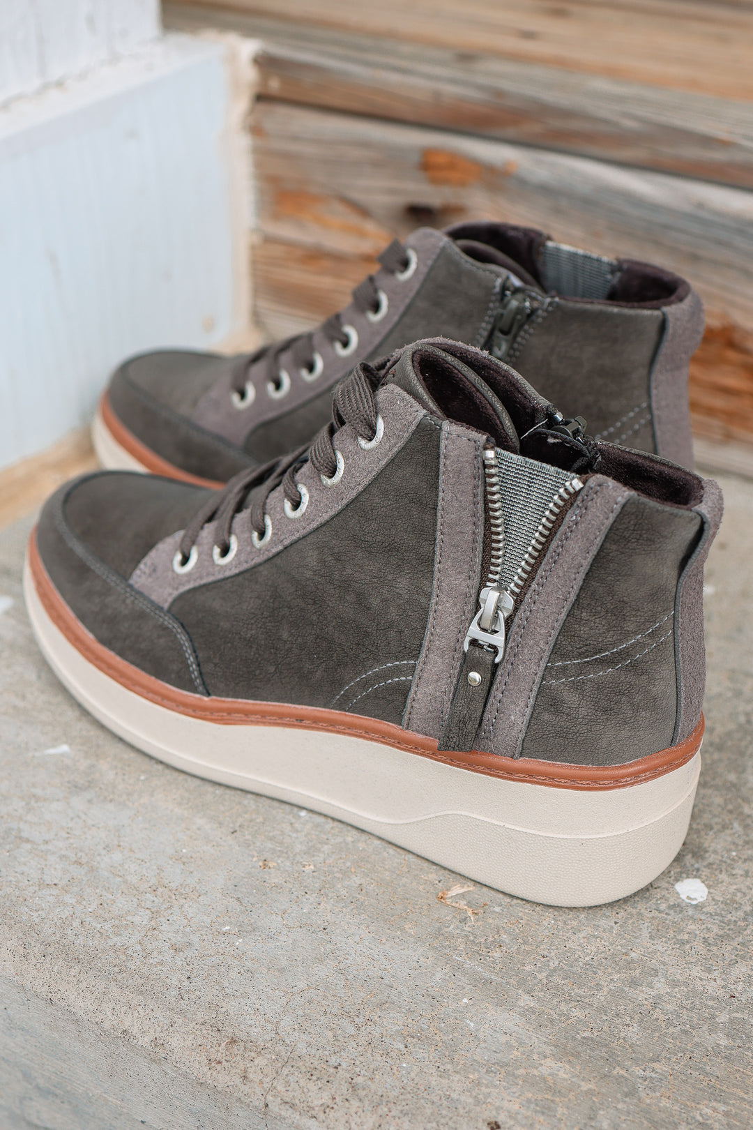 Camden 2 Wedge Sneaker Bootie - Charcoal