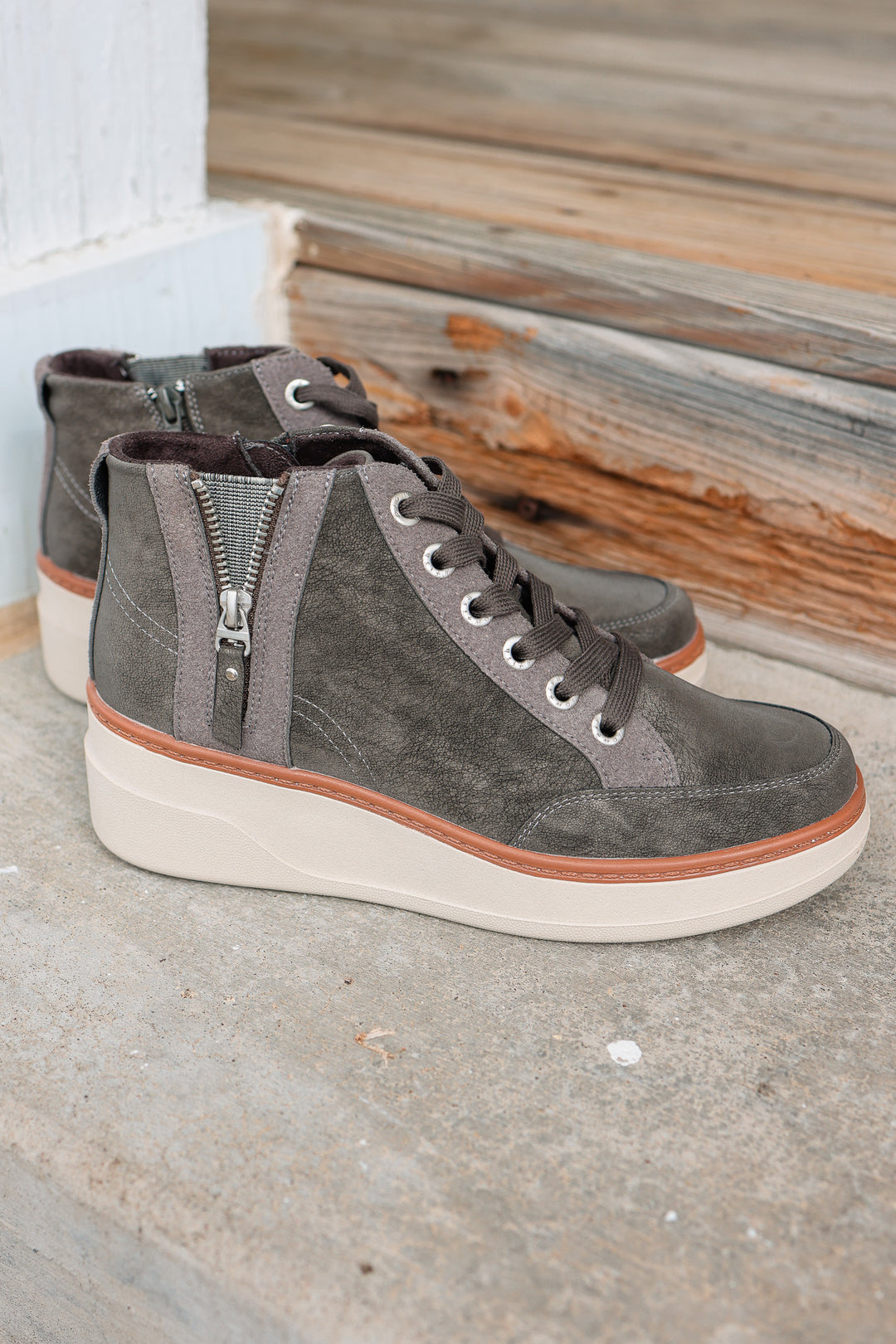 Camden 2 Wedge Sneaker Bootie - Charcoal
