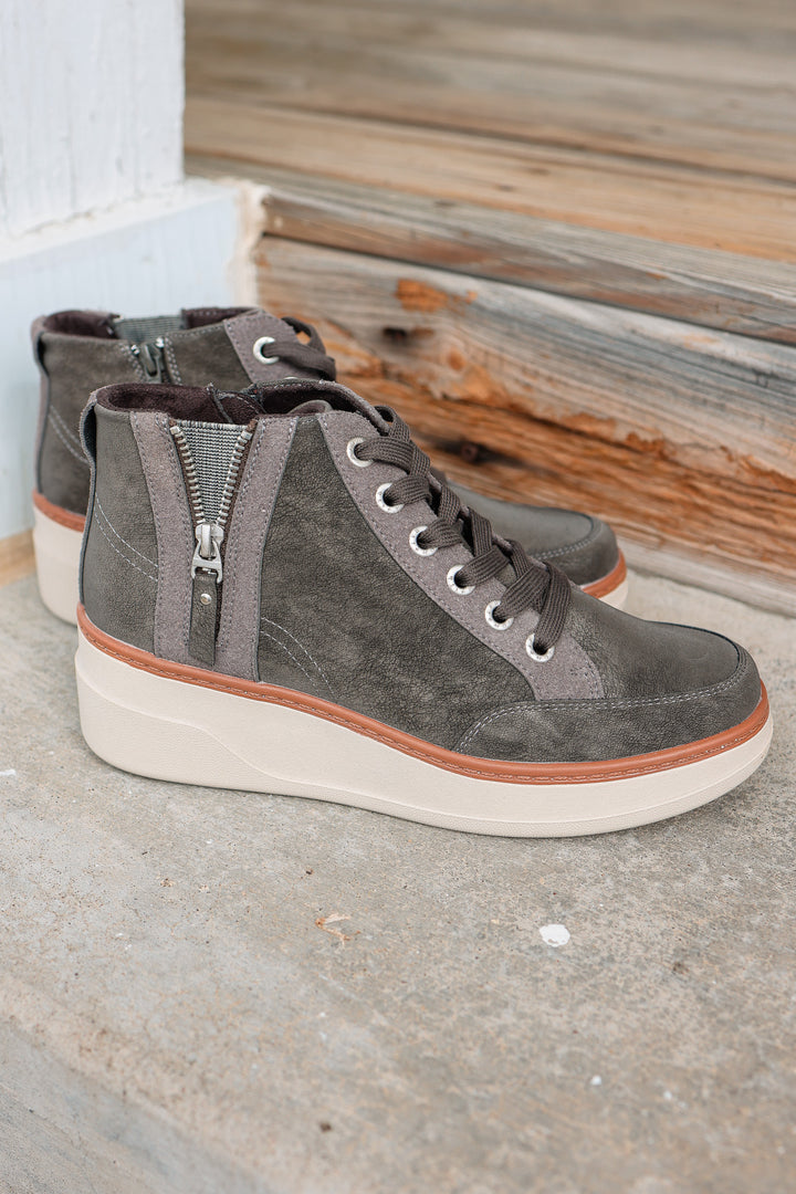 Camden 2 Wedge Sneaker Bootie - Charcoal