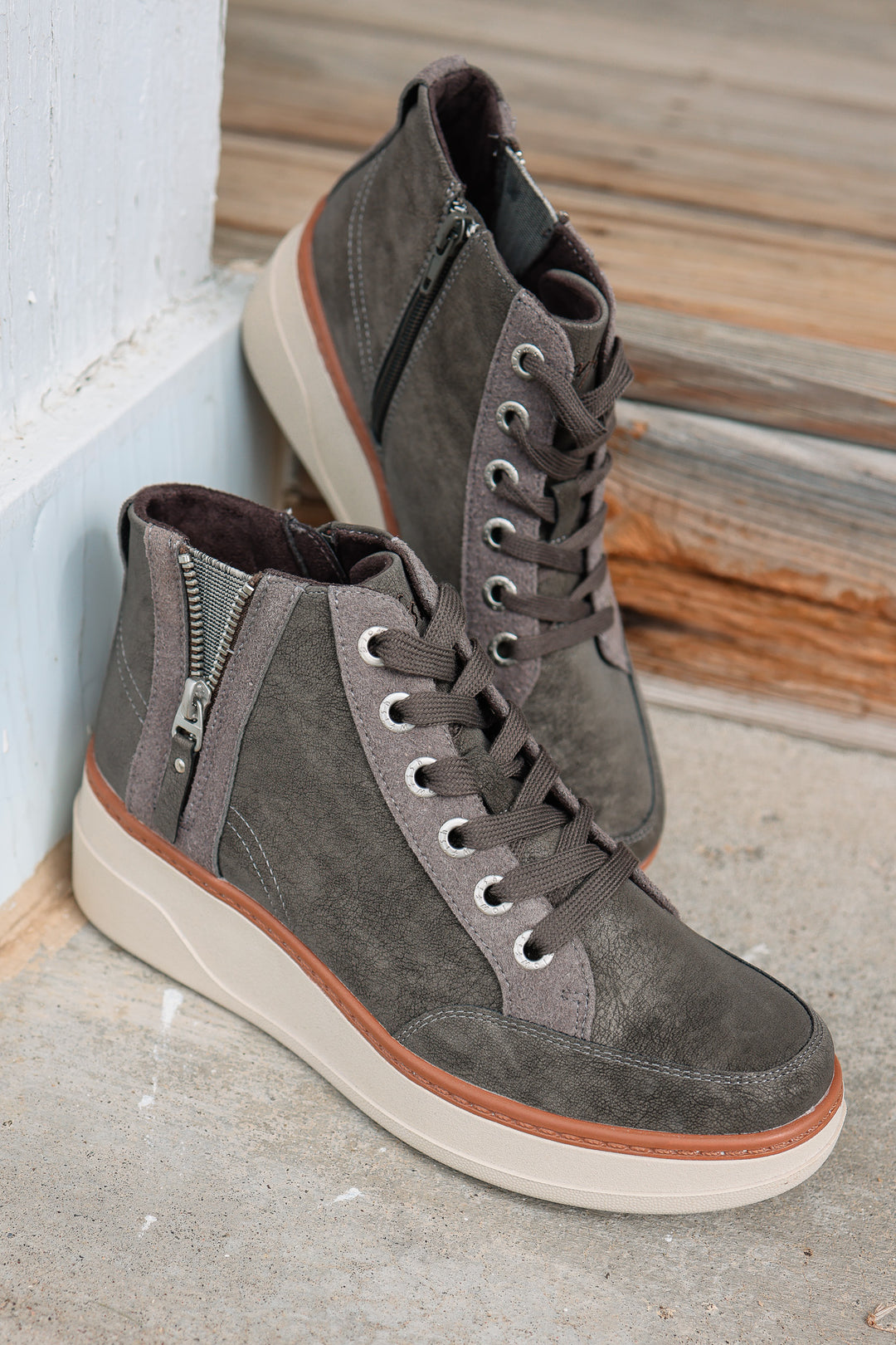 Camden 2 Wedge Sneaker Bootie - Charcoal