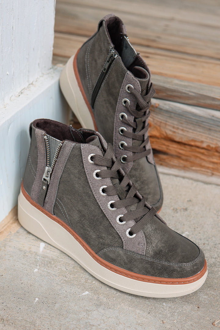 Camden 2 Wedge Sneaker Bootie - Charcoal