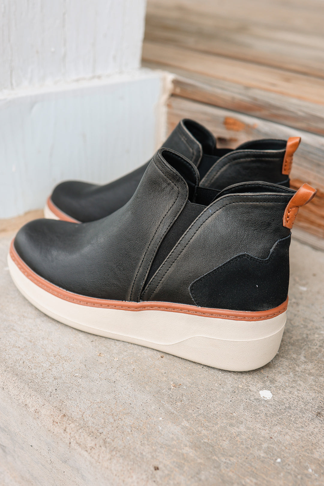 Charming Wedge Slip On Sneaker - Black