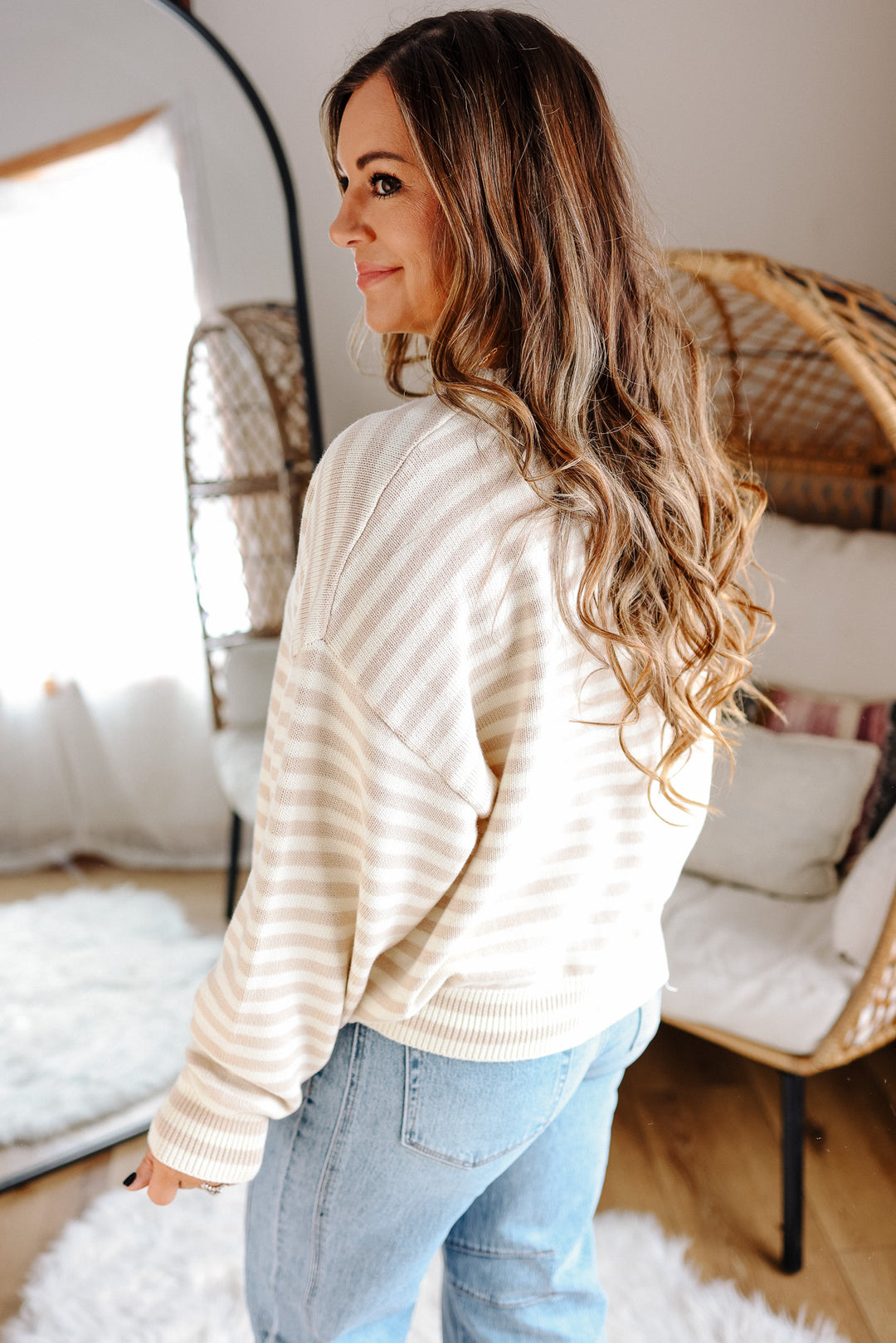 Luna Striped Cotton Sweater