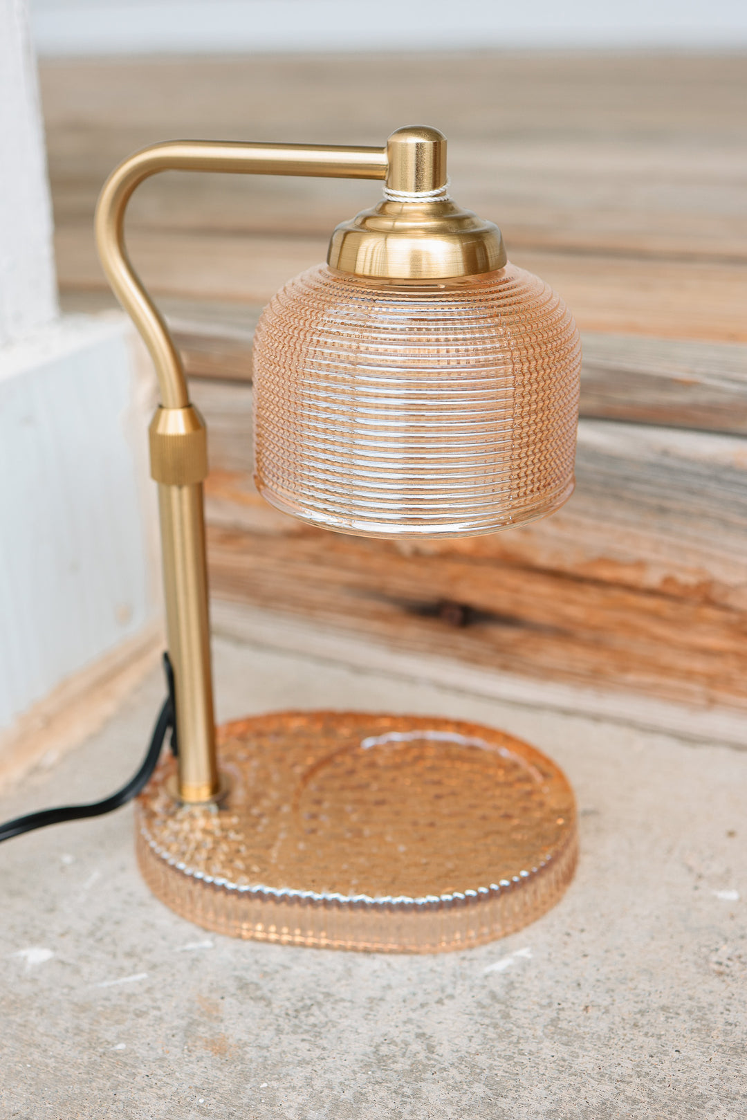 Candle Lamp Warmer - Amber Glass