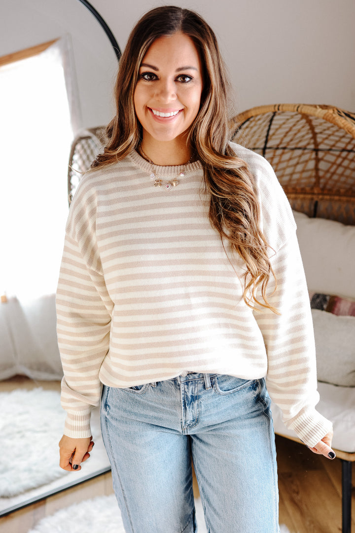 Luna Striped Cotton Sweater