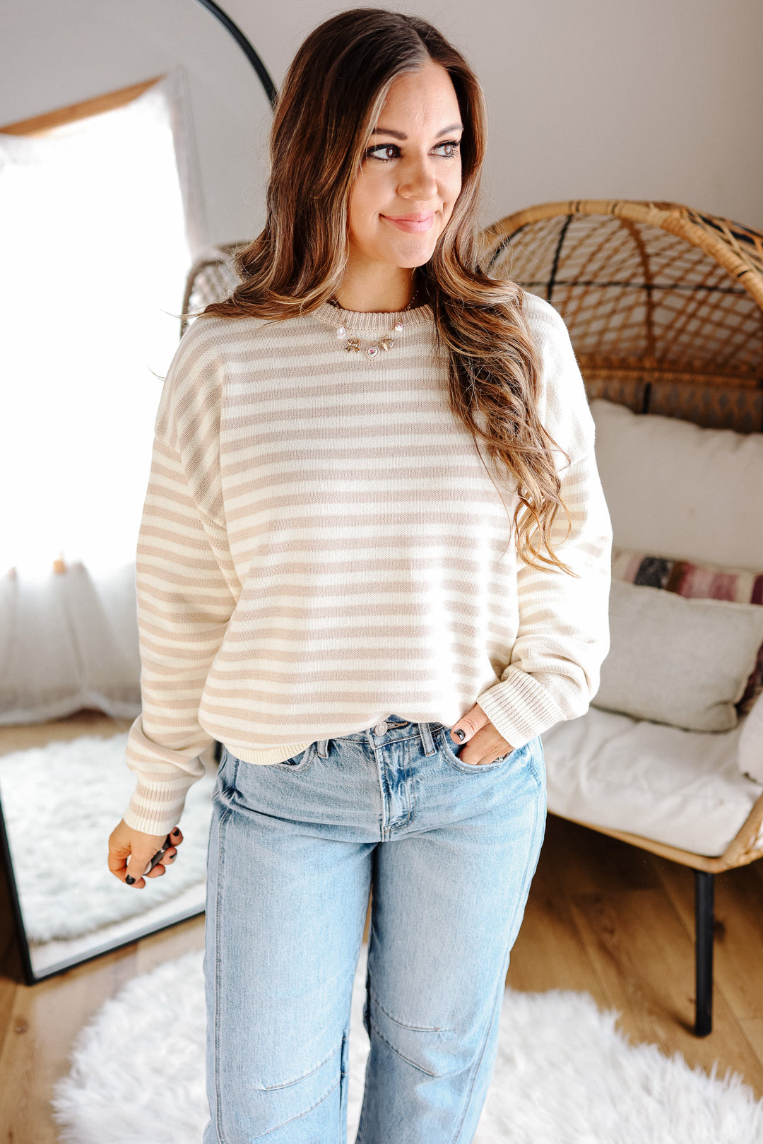 Luna Striped Cotton Sweater