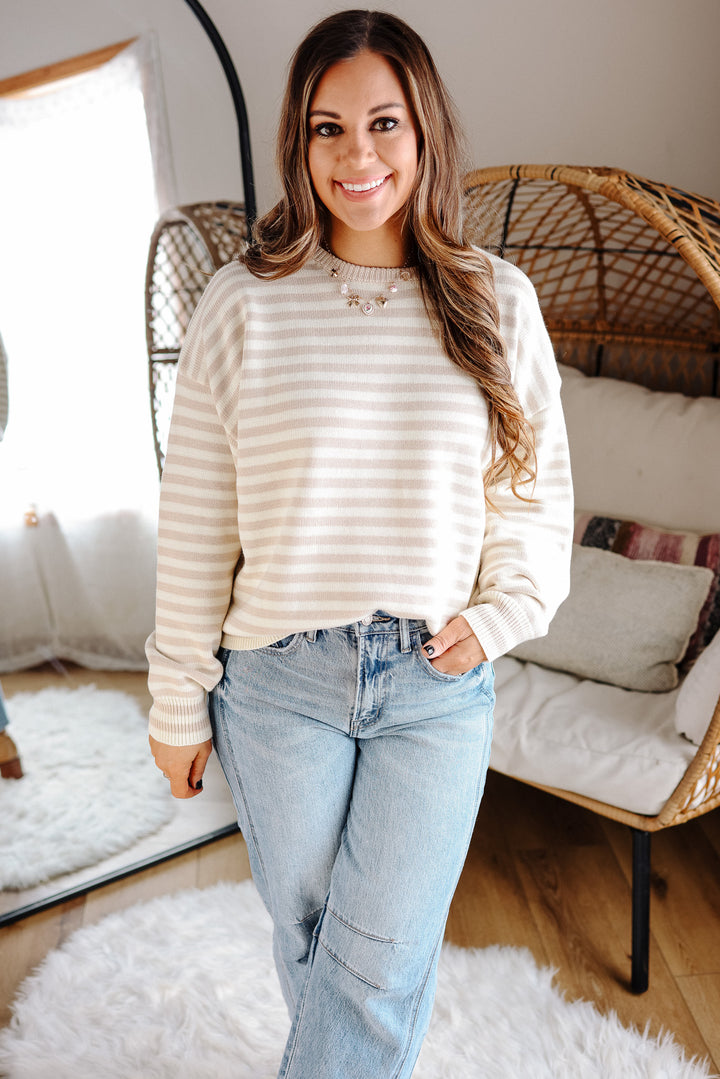 Luna Striped Cotton Sweater