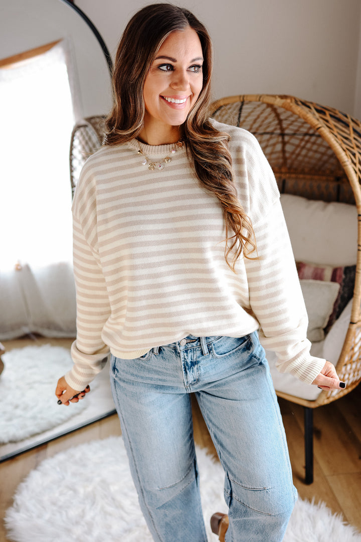 Luna Striped Cotton Sweater