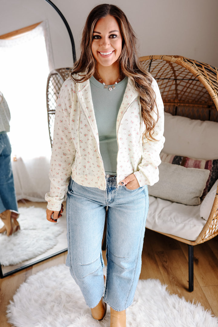 Eden Floral Waffle Knit Jacket