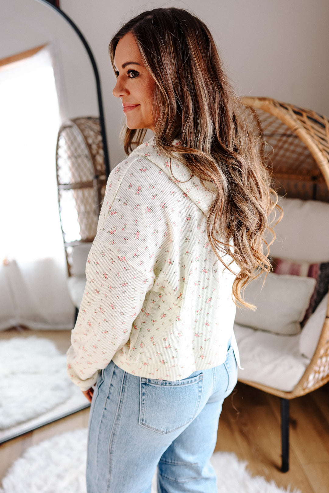 Eden Floral Waffle Knit Jacket