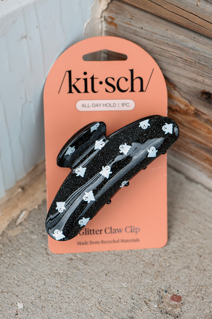 Recycled Plastic Glitter Claw Clip - Ghosts