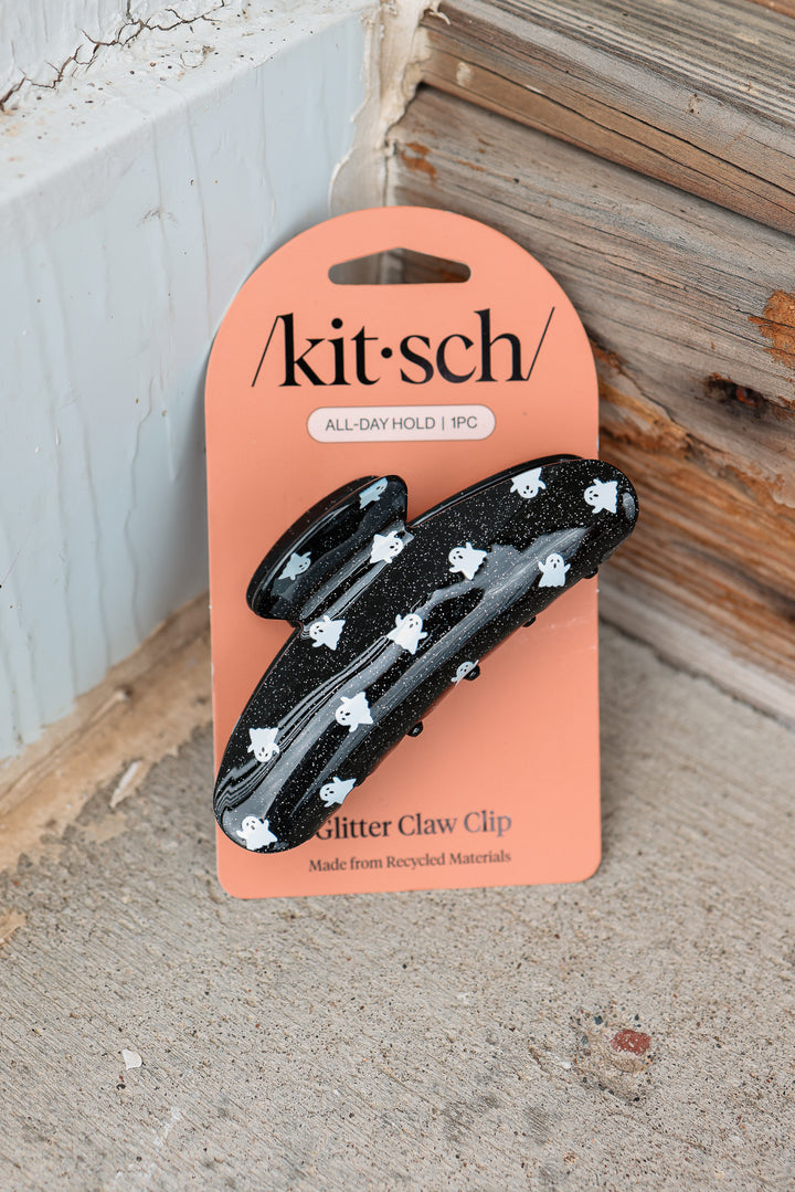 Recycled Plastic Glitter Claw Clip - Ghosts