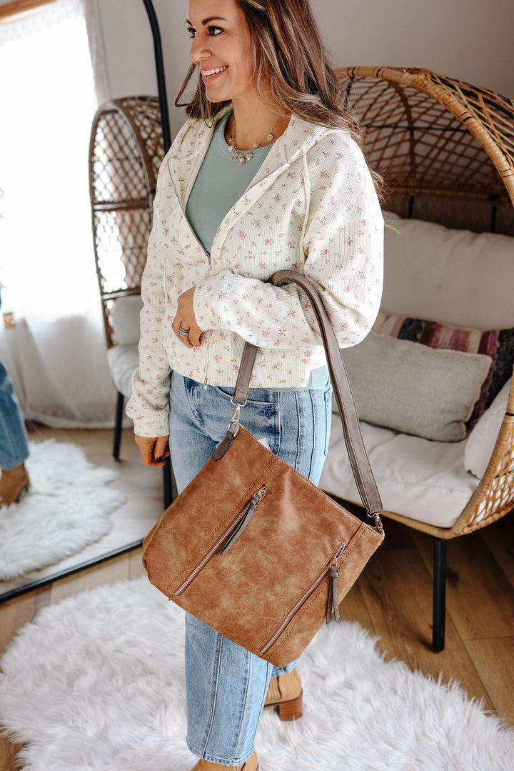 Mina Distressed Hobo Bag