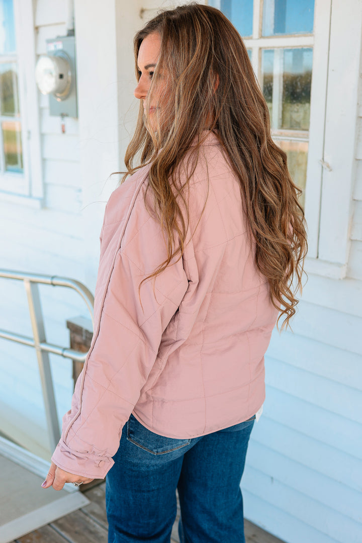 Parker Quilted Puffer Jacket - Mauve