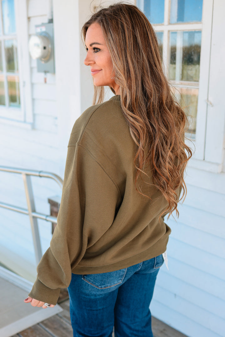 Olive & Beige Midwest Sweatshirt