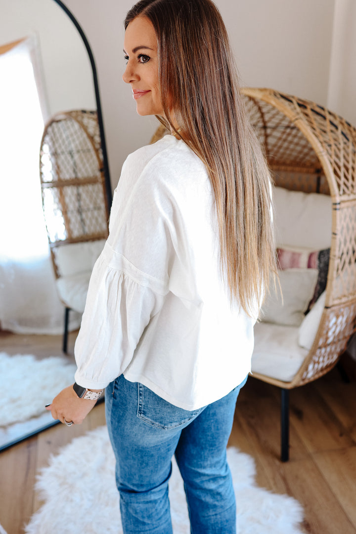 Daisy Embroidered Long Sleeve