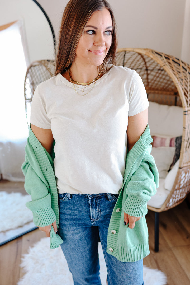 Quinn Cotton Tee - Wax