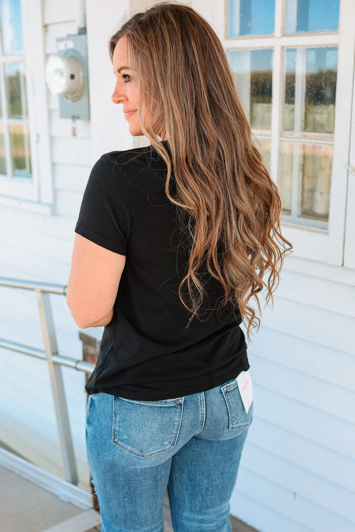 Quinn Cotton Tee - Black