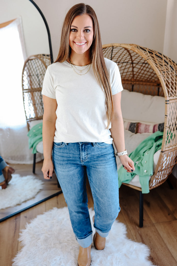 Quinn Cotton Tee - Wax