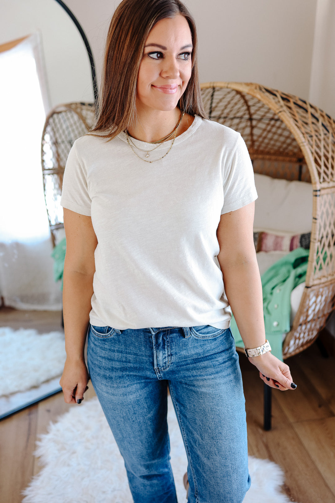 Quinn Cotton Tee - Wax