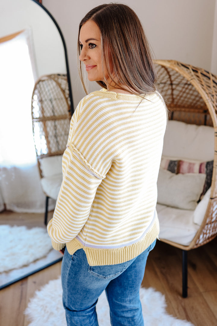 Marlo Boatneck Striped Sweater