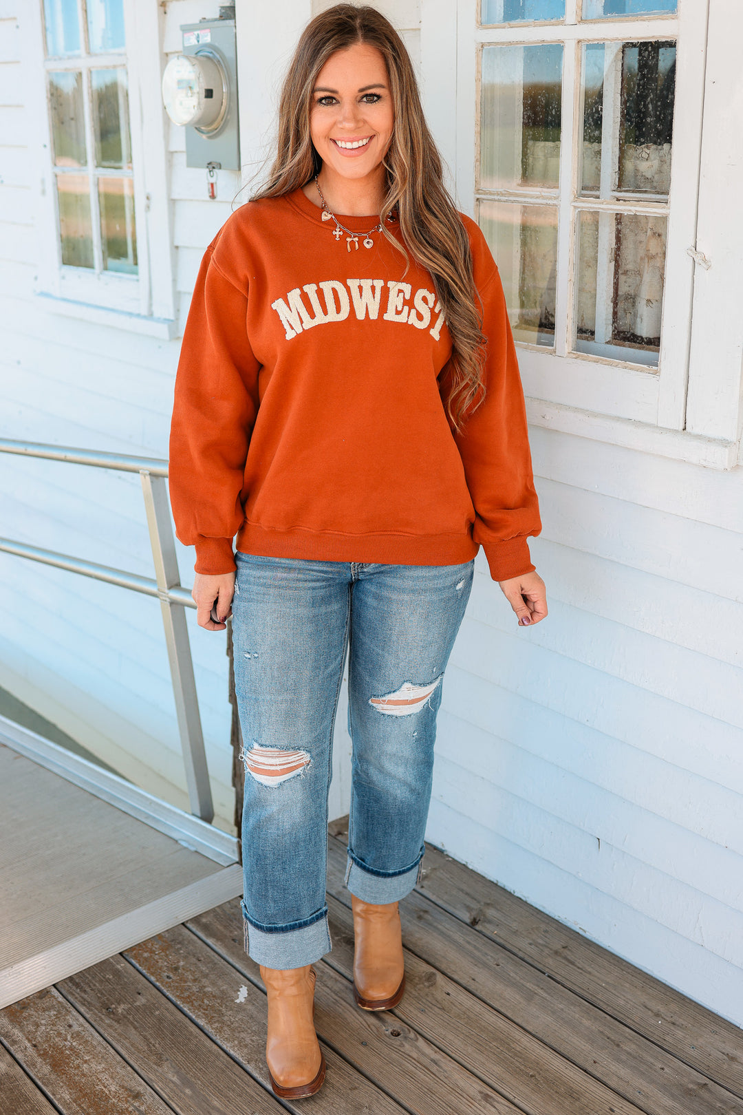 Rust & Cream Midwest Sweatshirt