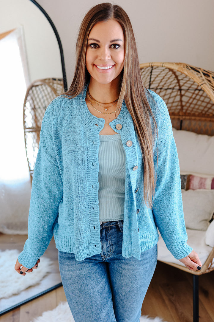 Cove Button Up Cardigan - Coastal