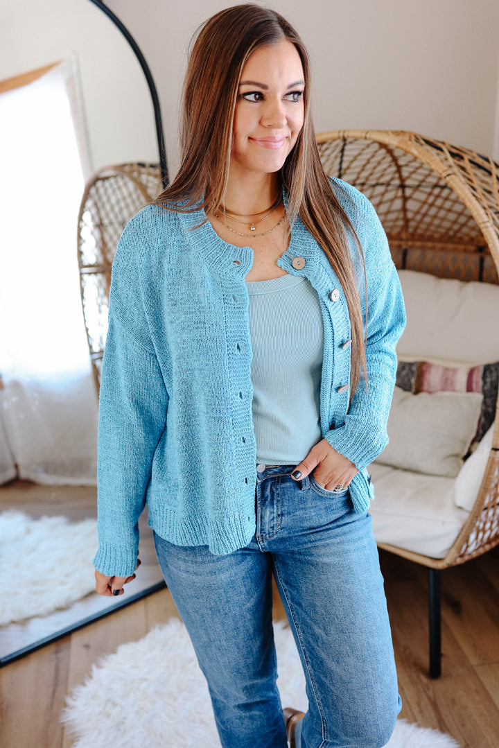 Cove Button Up Cardigan - Coastal