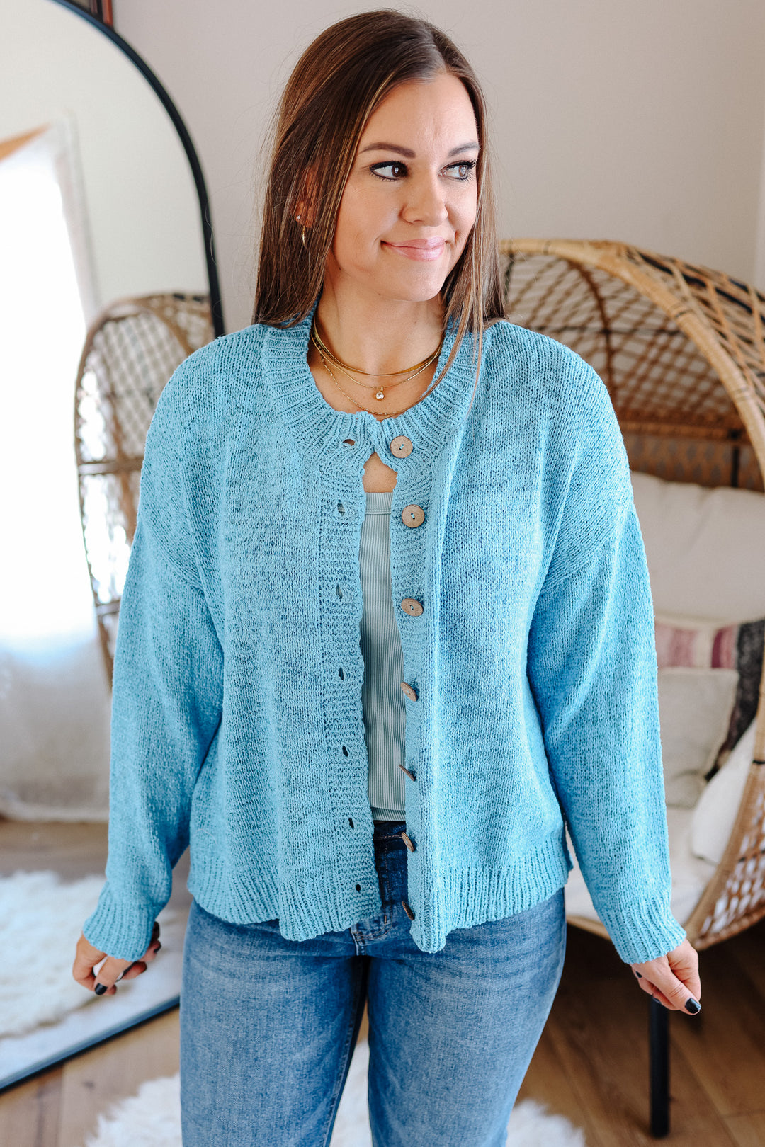 Cove Button Up Cardigan - Coastal