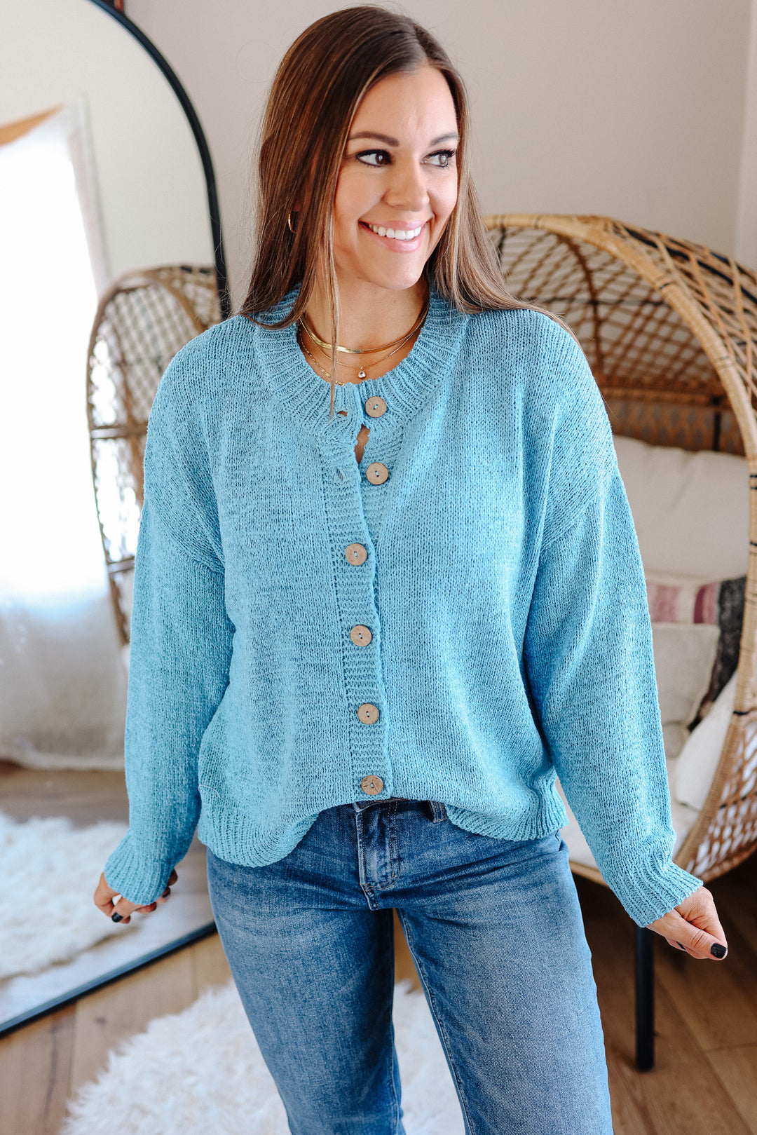 Cove Button Up Cardigan - Coastal