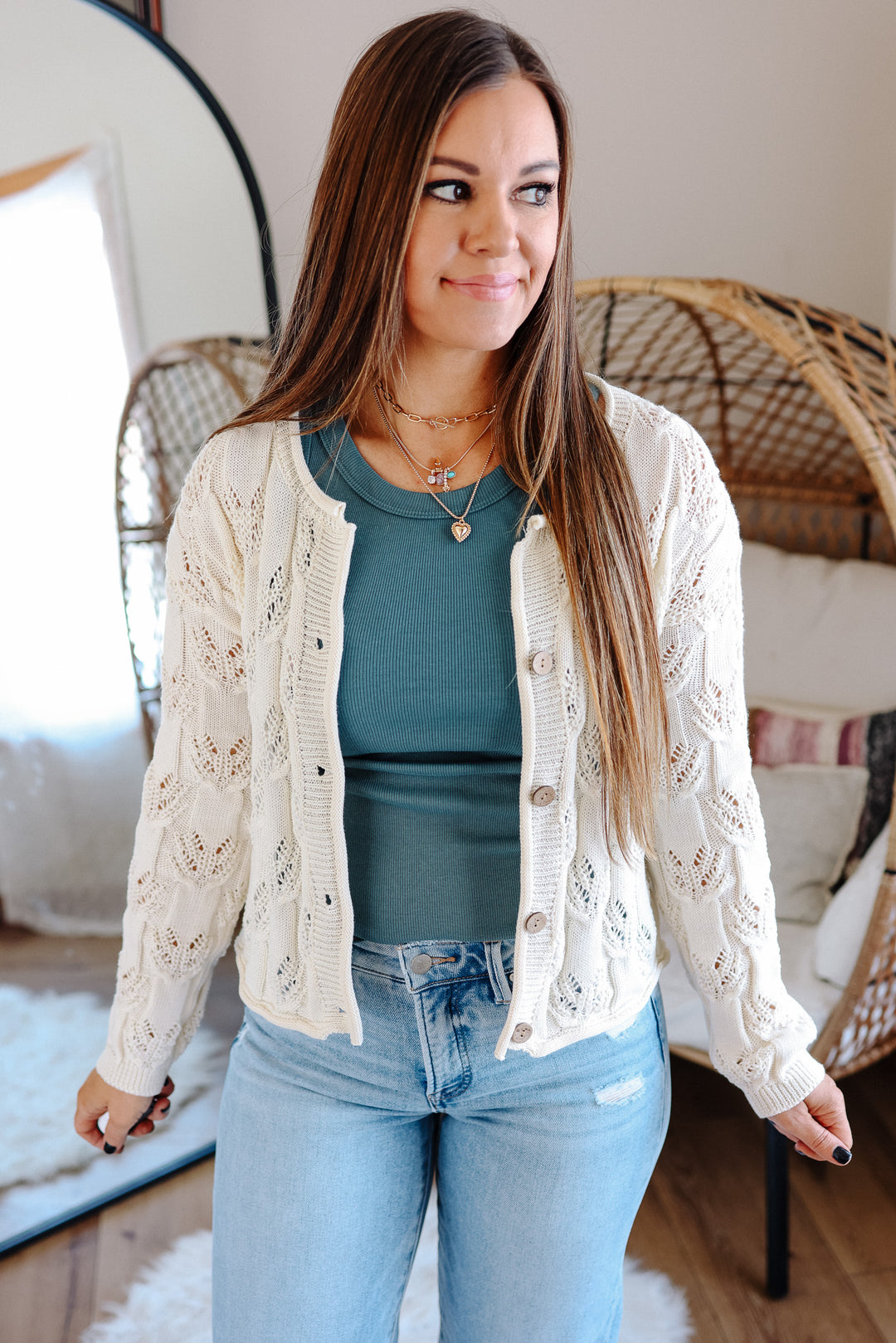 Lennox Weave Button Down Cardigan