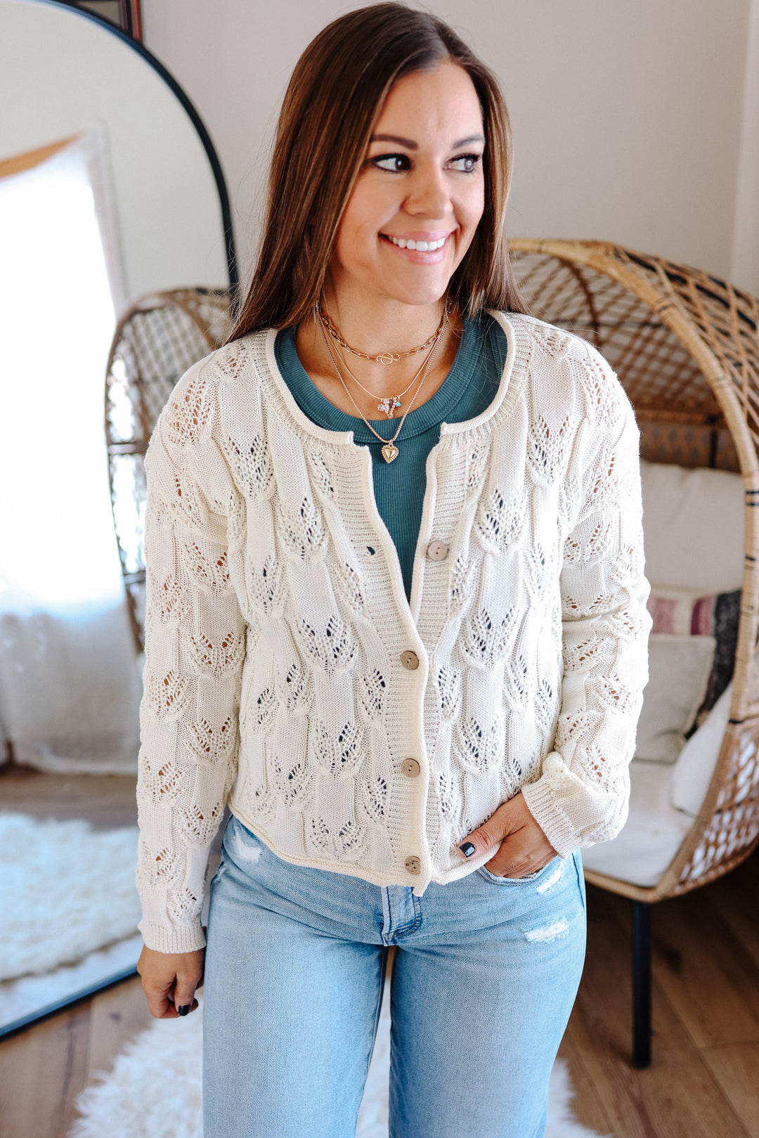 Lennox Weave Button Down Cardigan