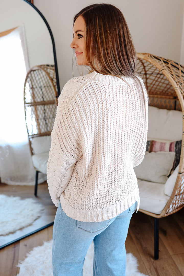 Elodie Chenille Braided Knit Sweater